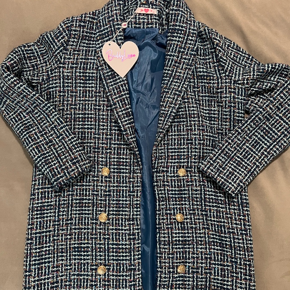 Buddy Love Tweed Blazer Dress - Size Large